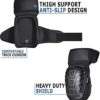 Vero1992 Professional Knee Pads for Work, Heavy Duty Foam Padding Kneepads for Construction, Gardening, Flooring with Comfortable Gel Cushion to Save Your Knees (Black) - Image 4