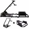 Minneer Racing Steering Wheel Stand Simulator Cockpit Height Adjustable Gaming Wheel Stand Compatible for T500, FANTEC, T3PA/TGT, G25, G37, G29/T300RS Wheel & Pedals Not Included（with Seat Frame） - Image 9