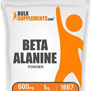 BULKSUPPLEMENTS.COM Beta Alanine Powder - Beta Alanine Pre Workout - Beta Alanine 1kg - Beta Alanine BCAA - Beta Alanine Bulk - 600mg per Serving (1 Kilogram - 2.2 lbs)