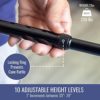 DMI Walking Cane and Walking Stick for Adult Men and Women, FSA Eligible, Lightweight and Adjustable from 33-37 Inches, Supports up to 250 Pounds with Ergonomic Hand Grip and Wrist Strap, Black - Image 3