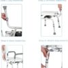 360 Degree Heavy Duty Swivel Shower Chair with Armrests and Back Support, Shower Chair for Inside Shower, Tub Transfer Bench, Shower Stool&Bath Chair(RightHand Handle) - Image 6