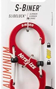 Nite Ize LSBA3-10-R6 S-Biner SlideLock Dual Locking Carabiner, Size #3, Red