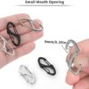 Yolev 20 Pieces Small Carabiner Keychain Clip 1.6 Inch Dual Wire Gate Snap Hook Keychain Women Men Camping for Men Women Backpack Paracord - Image 5