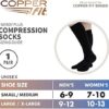 Copper Fit Energy Plus Unisex Easy-On/Easy-Off Moisturizing Knee High Compression Socks - Image 4