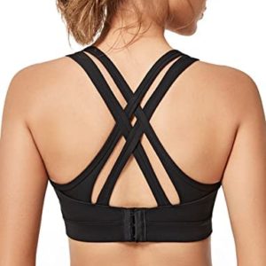 Yvette Women High Impact Sports Bras Criss Cross Back Sexy Running Bra for Plus Size