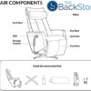 Svago SV500 Swivel Dual Power Infinite Position Zero Anti Gravity Recliner Chair with Heat and Air Massage - Black Top Grain Leather - Image 8