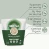 Nutiva USDA Organic Cold-Pressed Raw Hemp Seed Plant Protein with Hi-Fiber and Essential Amino Acids Powder, Non-GMO, Whole 30 Approved, Vegan, Gluten-Free & Keto, 3 Pound - Image 3