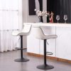 Kidol & Shellder Bar Stools Set of 2 White PU Upholstered Adjustablel Barstools Swivel Counter Stools,3 Mins Quick Assembly,Loads Up to 300lbs - Image 5