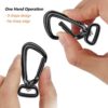 PANDENGZHE Locking Carabiner Clips 2.5" with Swivel Ring for Securing Pets, Dog Leash Harness, Camping, Hiking, Backpack, Keychains - Image 3