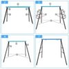 Swing Frame Outdoor Heavy Duty, 440 LBS Metal Porch Swing Stand for Kids and Adults, 73" Height Metal A-Frame Saucer Swing Stand for Backyard, Black - Image 7