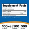 Nutricost Caffeine Pills 100mg, 500 Capsules - Image 2
