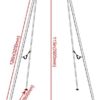 HECASA 9.6 FT Yoga Stand for Indoor and Outdoor Yoga Swing Stand Yoga Rig Yoga Sling Inversion Equipment Aerial Yoga Horizontal Bracket Steel Silvery - Image 2