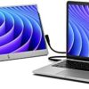 SideTrak Swivel 14” Patented Attachable Portable Monitor for Laptop | FHD TFT Laptop Dual Screen | Mac, PC & Chrome Compatible | Fits All Laptops | Powered by USB-C or Mini HDMI (Light Silver) - Image 8