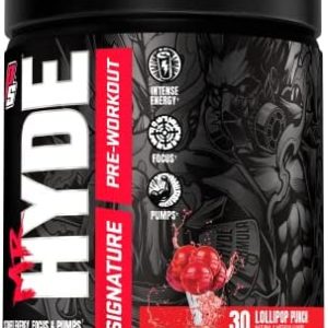 PROSUPPS Mr. Hyde Signature Series Pre-Workout Energy Drink – Intense Sustained Energy, Focus & Pumps with Beta Alanine, Creatine, Nitrosigine & TeaCrine (30 Servings Lollipop Punch)