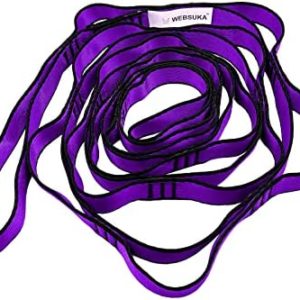 WEBSUKA Aerial Yoga Hammock Daisy Chains Strap, Strong 22kN Adjustable with 10 Loops, No Stretch, Climbing Strap Nylon Chain Sling for Aerial Yoga,Swing, Hammock, Suspension, Exercise