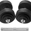 papababe Adjustable Dumbbells Cast Iron with Connector 40, 50, 65, 105, to 200 LBS, Adjustable Dumbbell Sets, Lifting Dumbells - Image 4