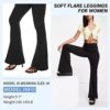 Sundwudu Black Flare Yoga Pants for Women - Soft High Waist Bootcut Leggings Tall & Long Palazzo Pants for Women - Image 4