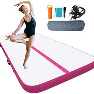 Air Tumbling Mat Tumble Track,10/13/16ft inflatable Air Gymnastics Mat Training Mats With Electric Pump for Cheerleading/Yoga/Beach/Home Use/Water