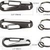 EASILOK Heavy Duty Carabiner Keychain Key Ring Clip Extra Thick Stainless Steel Key Holder Organizer Hiking Dog Walking - Image 3