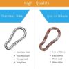 4 Inch Heavy Duty Carabiner Clips,Extra Large Stainless Steel Carabiner for Gym,2 Pcs Snap Hooks - Image 6