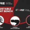 Adjustable Bench By Core Home Fitness, Foldable Weight Bench, Incline/Decline/Flat Bench, 7 Back Adjustments, Adjustable Seat, Black/Red (51MAB) - Image 6