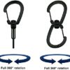 Sun Company HikeHitch 360 - Medium | Rotating Double Carabiner | Spinning Dual Clip - Image 2