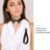 JNKET Punk Hauling Chain PU Leather Collar Necklace Neck Strap Gothic NightClub Goth Leash Belts Adjustable Size - Image 5
