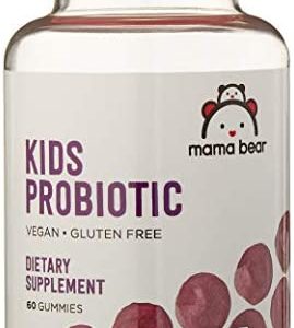 Amazon Brand - Mama Bear Vegan Probiotic, Berry, 60 Gummies, 1 Billion CFU per Gummy