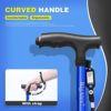 BigAlex Folding Walking Cane with LED Light,Pivoting Quad Base,Adjustable Walking Stick with Carrying Bag for Men/Women - Image 3