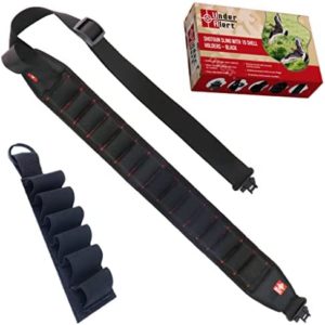 Underalert Shotgun Sling for 12ga Gun Sling for Shotgun with 15 Shell Holders, Gun Slings for Rifle Hunting Gun Strap for Shotgun, Rifle Sling with Swivels Sling Shot Gun 2 Point, Small Game Hunting