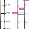 5-Tiers Yoga Mat Holder Wall Mount, Metal Storage Rack for Yoga Mat/Wheels, Foam Roller and Block etcs, Wall Rack Organizer with 3-Hooks for Hanging Stretching Strap & Resistance Bands, Yoga Room/Home Gym Decor - Image 7