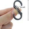 S Carabiner Mini Aluminum Spring Clips Small Snap Hooks Keychain for Fishing/Camping/Outdoor Sports - Image 7