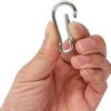 16PCS Small Carabiner Caribeaner Clip 1.89" Spring Snap Hook Key Chain Clip Spring-Loaded Gate Aluminum D Ring Carabiners for Backpacking Camping, Hiking, Outdoor Gym, Silver - Image 3