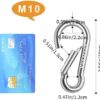 4 Inch Heavy Duty Carabiner Clips,Extra Large Stainless Steel Carabiner for Gym,2 Pcs Snap Hooks - Image 2