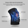 JBM Knee Brace Soft Non Slip Knee Pads Breathable Knee Compression Sleeve Elastic Anti-Collision Pads for  Fitness Exercise Basketball Running (One pair, Black) (Large, Black) - Image 2