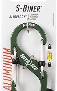 Nite Ize LSBA3-08-R6 S-Biner SlideLock Dual Locking Carabiner, Size #3, Olive