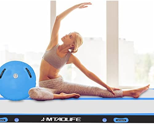 Hmtaolife Inflatable Gymnastic Training Mat Air Tumbling Track Mats Yoga Barrel Air Roller for/Home/Backyard/Water/Cheerleading,10ft Length,3.3ft Width,0.33ft Thickness,with Electric Air Pump - Image 6