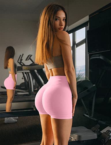 eoeoo Women's Athletic Butt Lifting Shorts Seamless Workout Scrunch High Waist Gym Yoga Biker Shorts - Image 3