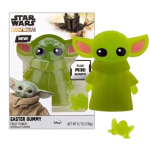 Star Wars Mandalorian Easter Candy Jumbo Baby Yoda Large Gummy Party Favors for Boys and Girls, 6.7 Ounces