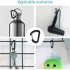 ABCOOL 10PCS Keychain Clips Mini Carabiner - 1 5/8inch Small Aluminum Durable Quick Release Auto Locking D-Shape Spring Loaded Wire Gate Clip for Home, Rv, Camping, Fishing, Hiking, Traveling - Image 3