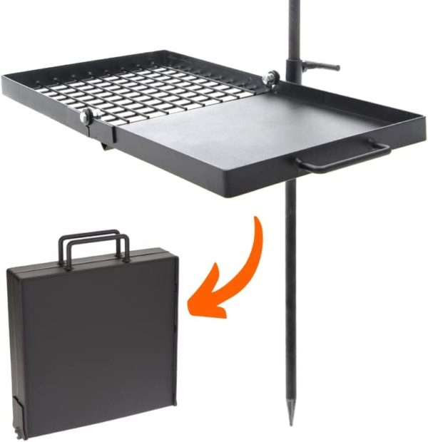 Adventure Seeka Campfire Swivel Grill, This Campfire Grill Grate is Heavy Duty, Fully Adjustable Fire pit grill grate over fire pit, The Fire Pit Grill Grate & Camp fire Cooking Rack