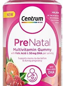 Centrum Prenatal Multivitamin Gummies with DHA and Folic Acid, Mixed Berry and Orange Flavors - 60 Count, 30 Day Supply