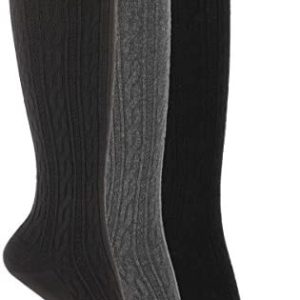 WOWFOOT Women's Knee High Socks Luxury Cotton For Girl Stylish Design Fun - 3pair