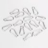 16PCS Small Carabiner Caribeaner Clip 1.89" Spring Snap Hook Key Chain Clip Spring-Loaded Gate Aluminum D Ring Carabiners for Backpacking Camping, Hiking, Outdoor Gym, Silver - Image 5