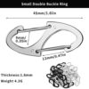 Yolev 20 Pieces Small Carabiner Keychain Clip 1.6 Inch Dual Wire Gate Snap Hook Keychain Women Men Camping for Men Women Backpack Paracord - Image 3