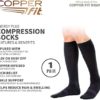 Copper Fit Energy Plus Unisex Easy-On/Easy-Off Moisturizing Knee High Compression Socks - Image 2