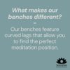 Meditation Bench by Waterglider International, Sustainable Acacia Wood, Curved Bottom Edge for Adjusting into Perfect Position - Image 4