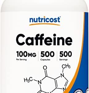 Nutricost Caffeine Pills 100mg, 500 Capsules