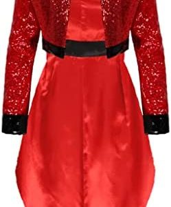 JanJean Women Adult Velvet Circus Ringmaster Halloween Cosplay Costume Steampunk Victorian Tailcoat Jacket