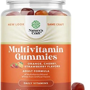 Potent Daily Multivitamin Gummies for Adults - Wellness Blend of Vitamin D A C E B12 Zinc and Biotin - Adult Vitamin Gummy for Energy and Immunity - Non-GMO Gluten Free and Halal Gummies 90 Count